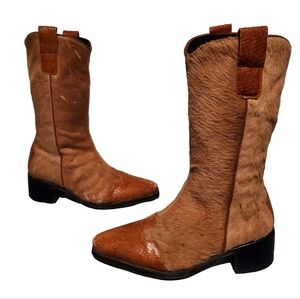 Rare Vintage Nordstrom Exotic Skins Cowboy Western Boots Women's 6, Italy